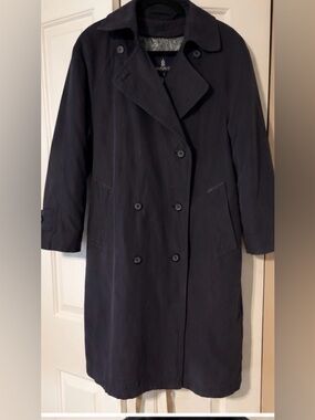 London Fog Women’s Double-Breasted Trench Coat with Removable Zip-Out Lining | S